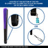 Transparent Glitter Purple X-Large Hand Fan