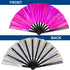 Transparent Glitter Hot Pink X-Large Fan