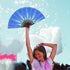 Metallic Blue X-Large Fan