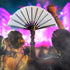 Transparent Glitter Clear X-Large Hand Fan