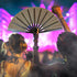 Transparent Glitter Black X-Large Hand Fan
