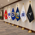 U.S. Military Flag Display Set with Poles – Six 3x5ft USA-Made Nylon Flags