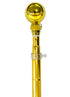 8ft 2pc Gold Aluminum Pole (Gold Ball)