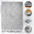 Light Gray Solid Color Soft Plush 50x60in Blanket