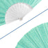 Glitter Mermaid Green Small Hand Fan (Clear Handle)