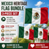 Mexico Flag Bundle (3-Piece Set) - (1) 3x5ft & (2) 2x3ft Polyester Flags - Vibrant Colors & Durable Grommets - Perfect for Parades, Home Decor & Events