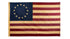 Betsy Ross Vintage Embroidered Oxford-Poly 3x5 Flag