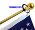 8ft 2pc Gold Aluminum Pole (Gold Ball)