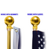 8ft 2pc Gold Aluminum Pole (Gold Ball)