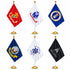 U.S. Military Flag Display Set with Poles – Six 3x5ft USA-Made Nylon Flags