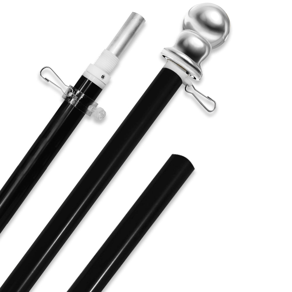6ft Spinning Stabilizer Flag Pole (Black)