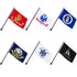 U.S. Military Flag Display Set with Poles – Six 3x5ft USA-Made Nylon Flags