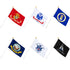 U.S. Military Flag Display Set with Poles – Six 3x5ft USA-Made Nylon Flags