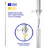 5ft Spinning Stabilizer Flag Pole & Adjustable Bracket Kit (Silver)