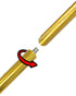 8ft 2pc Gold Aluminum Pole (Gold Eagle)