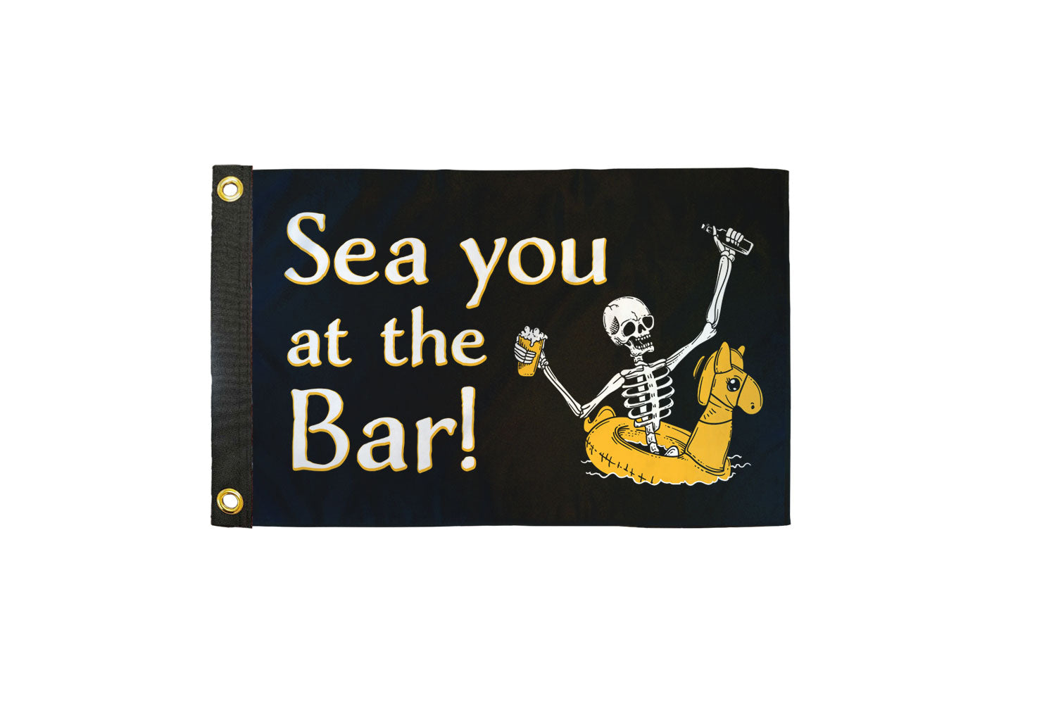 Sea you at the Bar 12x18in Boat Flag