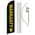 Warranty (Black) Windless Banner Flag & Pole Kit