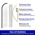 White Solid Color Windless Banner Flag & Pole Kit