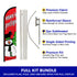 Season's Greetings (Snowman) Windless Banner Flag & Pole Kit