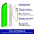 Neon Green Solid Color Windless Banner Flag & Pole Kit