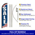 Sale (Patriotic) Windless Banner Flag & Pole Kit