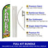 Farmer's Market Windless Banner Flag & Pole Kit