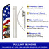USA Eagle Windless Banner Flag & Pole Kit