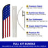 USA Classic Windless Banner Flag & Pole Kit