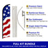 USA New Glory Windless Banner Flag & Pole Kit