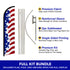 USA Star Spangled Windless Banner Flag & Pole Kit