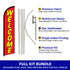 Welcome (Red & Yellow) Windless Banner Flag & Pole Kit