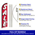 Sale (Red & White) Windless Banner Flag & Pole Kit