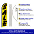 Sale (Yellow) Windless Banner Flag & Pole Kit