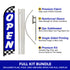 Open (Blue Checkered) Windless Banner Flag & Pole Kit