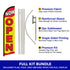 Now Open (Red & Yellow) Windless Banner Flag & Pole Kit
