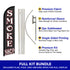 Smoke Shop (Black) Windless Banner Flag & Pole Kit