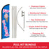 Ice Cream Windless Banner Flag & Pole Kit