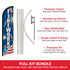 Fireworks (USA) Windless Banner Flag & Pole Kit