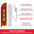 BBQ (Red) Windless Banner Flag & Pole Kit