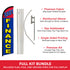 Easy Finance Windless Banner Flag & Pole Kit