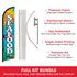 Seafood Windless Banner Flag & Pole Kit