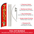 Tacos (Red) Windless Banner Flag & Pole Kit