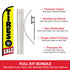 Tires Sale (Red & Yellow) Windless Banner Flag & Pole Kit