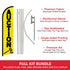 Auction Windless Banner Flag & Pole Kit