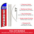 Self Storage (Red & Blue) Windless Banner Flag & Pole Kit