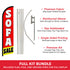 Sofa Sale (Red & Yellow) Windless Banner Flag & Pole Kit
