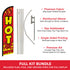 Hot Buys (Red) Windless Banner Flag & Pole Kit