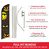 Halloween Eyes Windless Banner Flag & Pole Kit