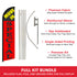 Move In Special (Red) Windless Banner Flag & Pole Kit