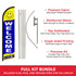 Welcome Drive In Windless Banner Flag & Pole Kit